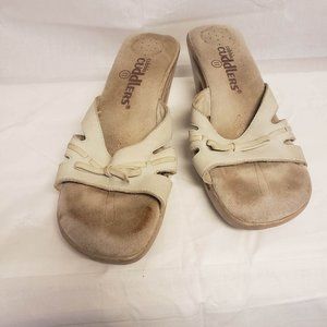 Light Tan Suede Slides